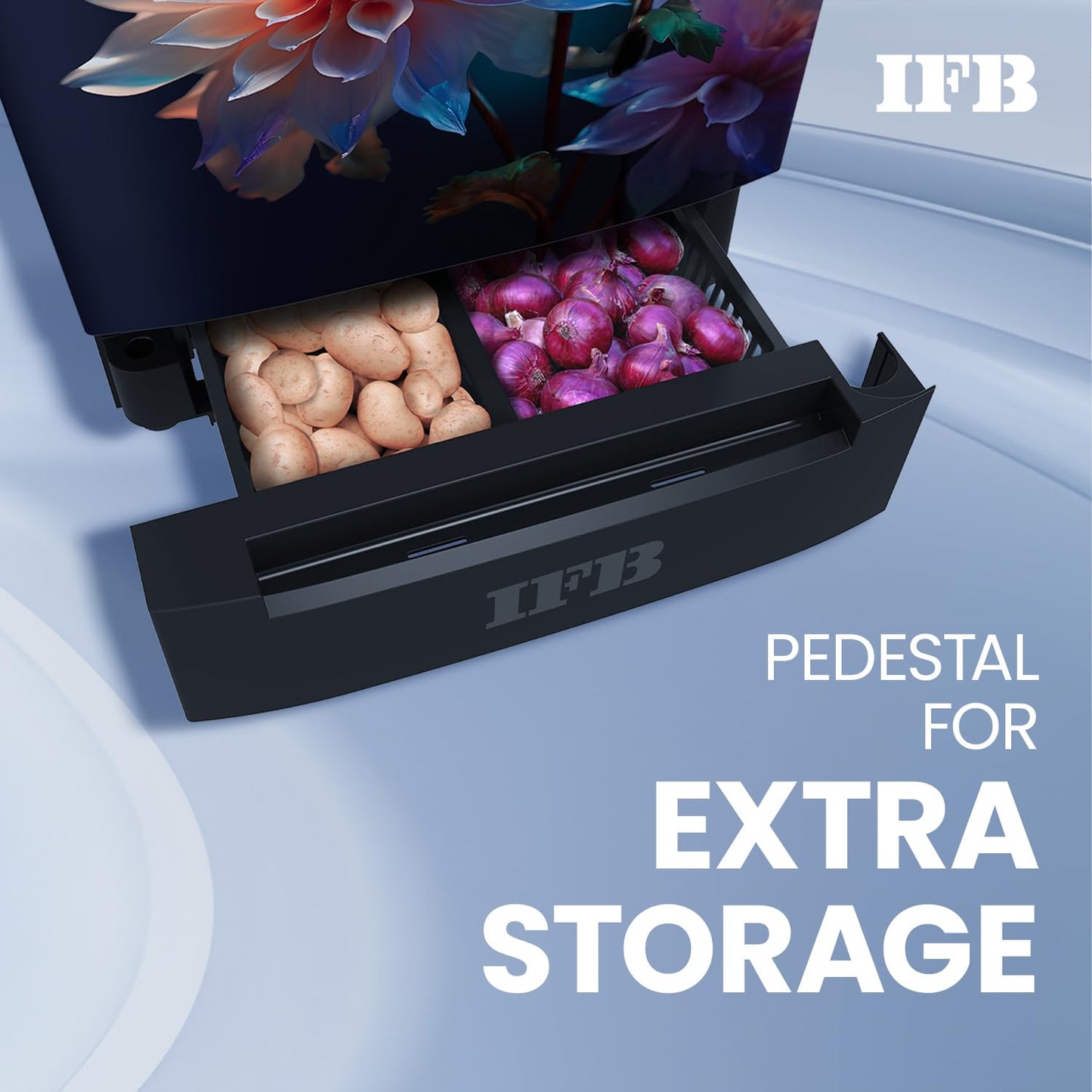 IFB Smart Choice 187L 4 Star Direct Cool Advanced Inverter Single Door Refrigerator (IFBDC-2134DBNED, Divine Bliss-Blue, Humidity Controller, Extraordinary Space with Base Drawer) 
