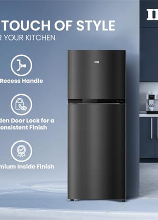 IFB Smart Choice 241L 3 Star Tru Convertible 10-in-1 Advanced Inverter Frost Free Double Door Refrigerator (IFBFF-2913DKSET, Metal Black, 360 Degree Cooling, Extraordinary Space) 
