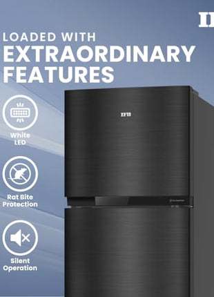 IFB Smart Choice 241L 3 Star Tru Convertible 10-in-1 Advanced Inverter Frost Free Double Door Refrigerator (IFBFF-2913DKSET, Metal Black, 360 Degree Cooling, Extraordinary Space) 