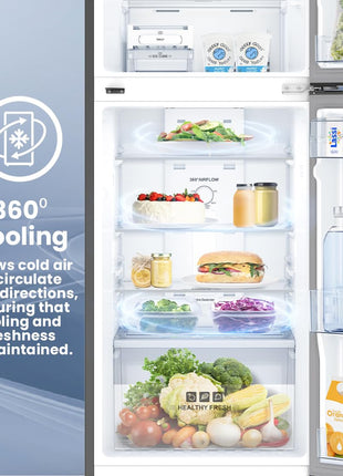 IFB Smart Choice 241L 3 Star Tru Convertible 10-in-1 Advanced Inverter Frost Free Double Door Refrigerator (IFBFF-2913DKSET, Metal Black, 360 Degree Cooling, Extraordinary Space) 