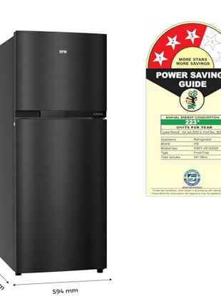 IFB Smart Choice 241L 3 Star Tru Convertible 10-in-1 Advanced Inverter Frost Free Double Door Refrigerator (IFBFF-2913DKSET, Metal Black, 360 Degree Cooling, Extraordinary Space) 
