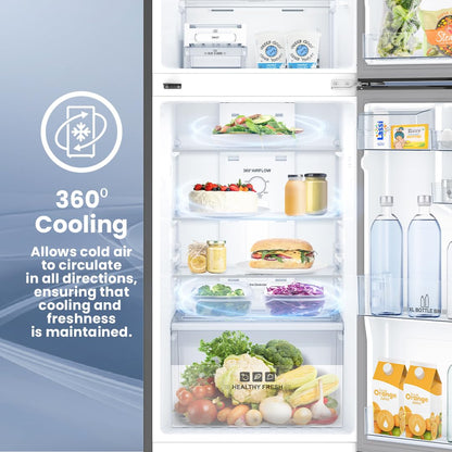 IFB Smart Choice 241L 3 Star Tru Convertible 10-in-1 Advanced Inverter Frost Free Double Door Refrigerator (IFBFF-2913DKSET, Metal Black, 360 Degree Cooling, Extraordinary Space) 