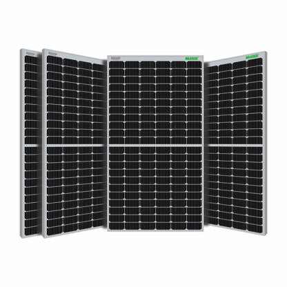 II WAAREE II Bifacial 550 Watt Pack of 4 II High Efficiency II Dual Glass Bifacial Mono PERC Solar Panel II 144 Half-Cut VOC 49.16 Premium Energy Generation, (Pack of 4) (Bifacial 550 Watt, 2.2kW) 