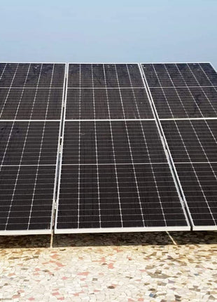 II WAAREE II Bifacial 550 Watt Pack of 4 II High Efficiency II Dual Glass Bifacial Mono PERC Solar Panel II 144 Half-Cut VOC 49.16 Premium Energy Generation, (Pack of 4) (Bifacial 550 Watt, 2.2kW) 