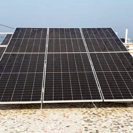 II WAAREE II Bifacial 550 Watt Pack of 4 II High Efficiency II Dual Glass Bifacial Mono PERC Solar Panel II 144 Half-Cut VOC 49.16 Premium Energy Generation, (Pack of 4) (Bifacial 550 Watt, 2.2kW) 