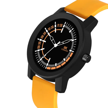 IIK COLLECTION Watches For Men Round Numerical Dial Watch With Silicon Strap Long Battery Life Stainless Steel Bracelet Black Chain With Adjustable Silicon Strap Watches For Boys. - Analogue 