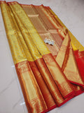 Yellow Kanchipuram Silk Sarees