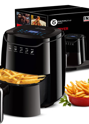 INALSA Air Fryer 4.2 ltr|1400 W with Air Crisp Technology|Temperature & Timer Control|8 Preset Menu & Digital Display|Air fry, Bake,Roast,Reheat,Dehydrate|Airfryer Recipe book(Tasty Fry Digital) 