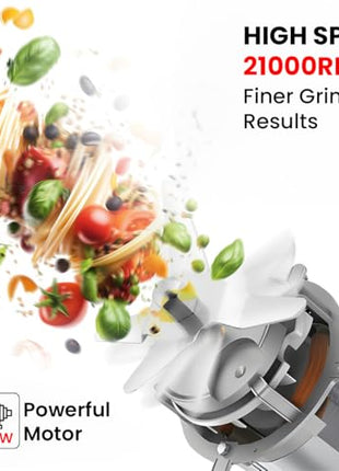 INALSA Mixer Grinder|500W Powerful Motor|High RPM 21000 for Finer Grinding Result|3 Stainless Steel Jars (1.2 L,0.8 L,0.4 L)|Leak-Proof Lid|3 Speed Control & Pulse Function|2 Year Warranty|Jazz Bold 