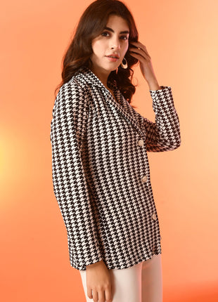 IUGA Women Jacket Style Full Sleeve Pink Blazer 