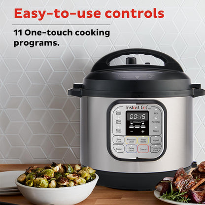 Instant Pot 3 Litres 7-in-1 Multi- Use Programmable Electric Pressure Cooker with Stainless Steel Inner Pot, Slow Cooker, Rice Cooker, Steamer, Sauté, Yogurt Maker And Warmer, Black. 
