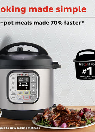 Instant Pot 3 Litres 7-in-1 Multi- Use Programmable Electric Pressure Cooker with Stainless Steel Inner Pot, Slow Cooker, Rice Cooker, Steamer, Sauté, Yogurt Maker And Warmer, Black. 