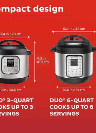 Instant Pot 3 Litres 7-in-1 Multi- Use Programmable Electric Pressure Cooker with Stainless Steel Inner Pot, Slow Cooker, Rice Cooker, Steamer, Sauté, Yogurt Maker And Warmer, Black. 