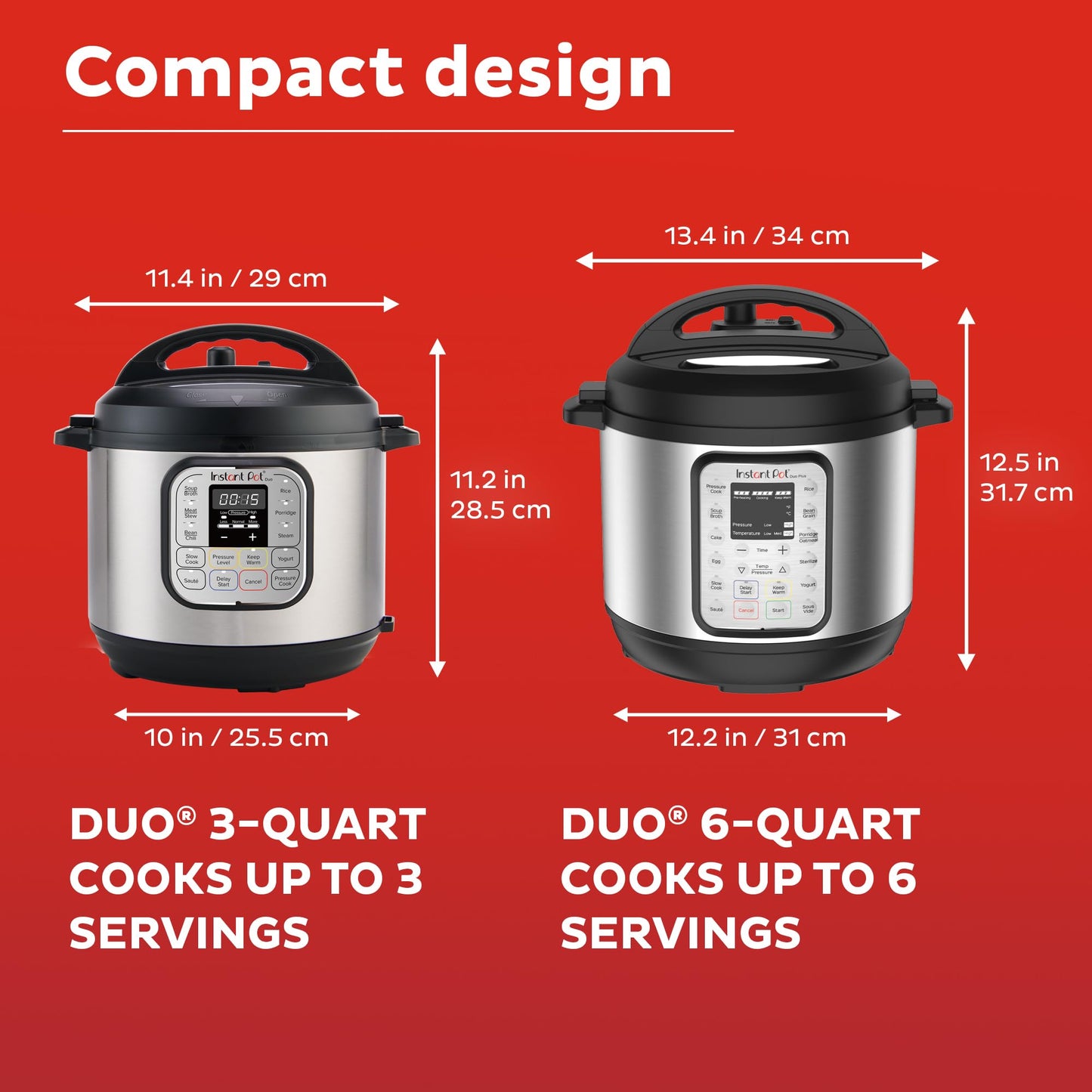 Instant Pot 3 Litres 7-in-1 Multi- Use Programmable Electric Pressure Cooker with Stainless Steel Inner Pot, Slow Cooker, Rice Cooker, Steamer, Sauté, Yogurt Maker And Warmer, Black. 