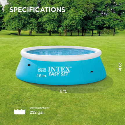 Intex Easy Set Inflatable Swimming Pool (6x20-inch) 