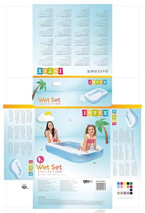 Intex Inflatable Rectangular Pool, Multi Color 