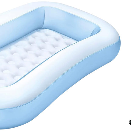 Intex Inflatable Rectangular Pool, Multi Color & Intex 68614 Double Quick Air Pump, Black 