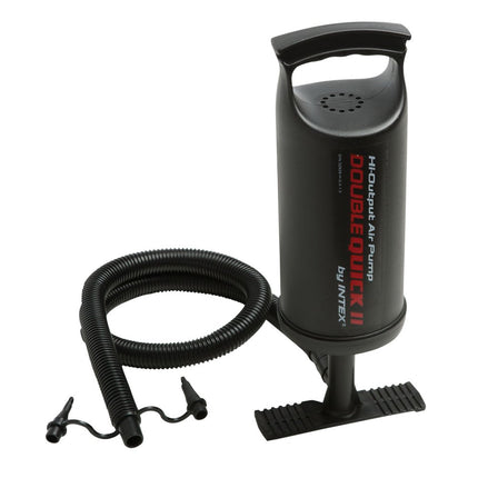 Intex Inflatable Rectangular Pool, Multi Color & Intex 68614 Double Quick Air Pump, Black 