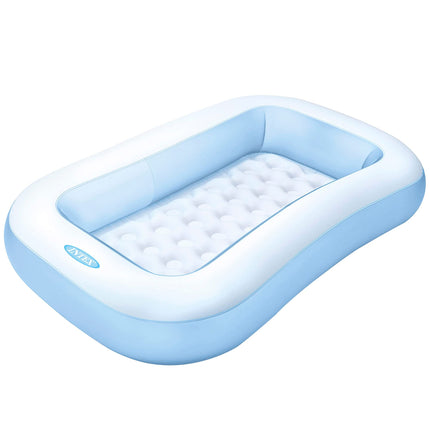 Intex Inflatable Rectangular Pool, Multi Color&Intex Baby Bath Tub, Multi Color (2 feet) 