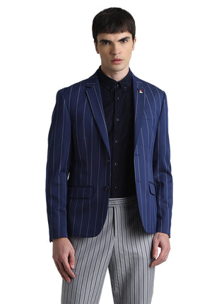 JACK & JONES Mens Blue Slim Fit Blazer 