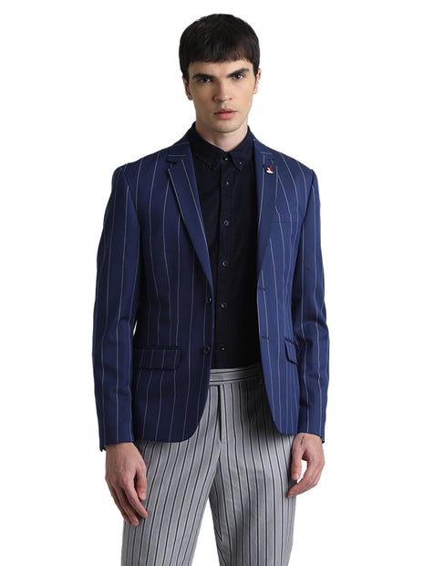 JACK & JONES Mens Blue Slim Fit Blazer 