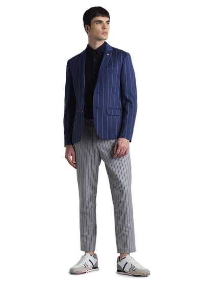 JACK & JONES Mens Blue Slim Fit Blazer 