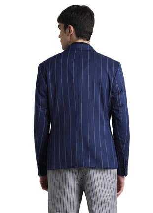 JACK & JONES Mens Blue Slim Fit Blazer 