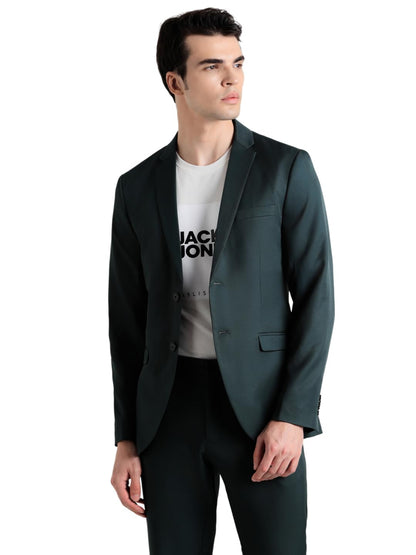 JACK & JONES Slim Fit Blazer(12250242_Darkest Spruce_52) 