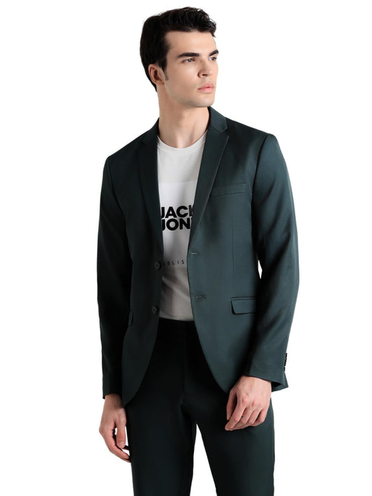 JACK & JONES Slim Fit Blazer(12250242_Darkest Spruce_52) 