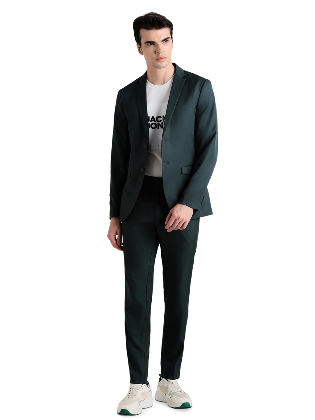 JACK & JONES Slim Fit Blazer(12250242_Darkest Spruce_52) 