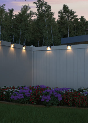 JACKYLED 16 Pack, Step Lights Waterproof LED Solar Power Outdoor Fence Light for Deck Stair Railing, Outside Lighting for Wall Garden Backyard Patio Balcony Decor, ABS, White, 79 x 43 x 48 mm 