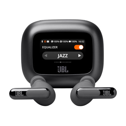 JBL New Launch Live Beam 3 TWS,Hi-Res Audio True ANC Earbuds,Smart Case with Touch Display,48H Playtime,Wireless Charging,6 Mic,Multipoint Connection,Ip55 Proof, Headphones App,Personi-Fi 3.0 (Black) 