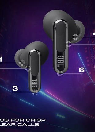 JBL New Launch Live Beam 3 TWS,Hi-Res Audio True ANC Earbuds,Smart Case with Touch Display,48H Playtime,Wireless Charging,6 Mic,Multipoint Connection,Ip55 Proof, Headphones App,Personi-Fi 3.0 (Black) 