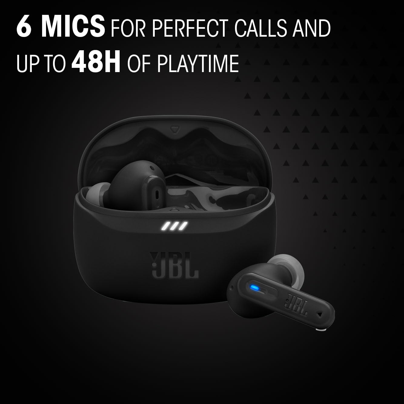 JBL New Launch Tune Beam 2 TWS, ANC Earbuds, 48Hr Playtime,Dual Connect, Ambient Aware, Relax Mode, Customized EQ with Headphones App, 6 Mics for Clear Calls, Spatial Sound, Personi-Fi 3.0 (White) 