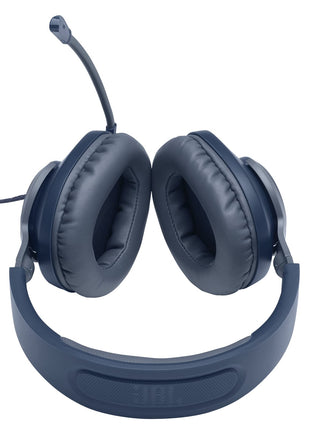 JBL Quantum 100 Wired Over Ear Gaming Headphones with Mic, 40mm Realistic Dynamic Drivers, Detachable Boom Mic, 1kHz Sensitivity, Memory Foam Cushioning, PC/Mobile/PS/Xbox/Nintendo/VR Compatible-Blue 
