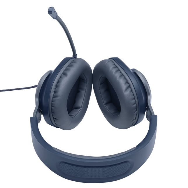 JBL Quantum 100 Wired Over Ear Gaming Headphones with Mic, 40mm Realistic Dynamic Drivers, Detachable Boom Mic, 1kHz Sensitivity, Memory Foam Cushioning, PC/Mobile/PS/Xbox/Nintendo/VR Compatible-Blue 