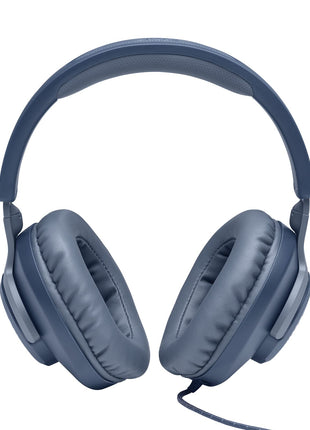 JBL Quantum 100 Wired Over Ear Gaming Headphones with Mic, 40mm Realistic Dynamic Drivers, Detachable Boom Mic, 1kHz Sensitivity, Memory Foam Cushioning, PC/Mobile/PS/Xbox/Nintendo/VR Compatible-Blue 