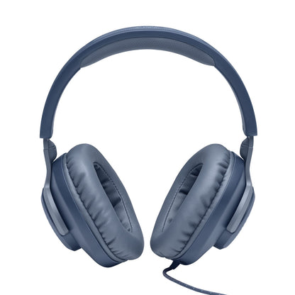 JBL Quantum 100 Wired Over Ear Gaming Headphones with Mic, 40mm Realistic Dynamic Drivers, Detachable Boom Mic, 1kHz Sensitivity, Memory Foam Cushioning, PC/Mobile/PS/Xbox/Nintendo/VR Compatible-Blue 