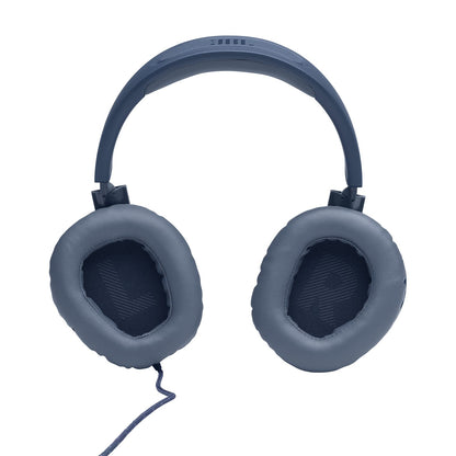 JBL Quantum 100 Wired Over Ear Gaming Headphones with Mic, 40mm Realistic Dynamic Drivers, Detachable Boom Mic, 1kHz Sensitivity, Memory Foam Cushioning, PC/Mobile/PS/Xbox/Nintendo/VR Compatible-Blue 