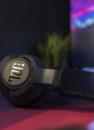 JBL Quantum 100 Wired Over Ear Gaming Headphones with Mic, 40mm Realistic Dynamic Drivers, Detachable Boom Mic, 1kHz Sensitivity, Memory Foam Cushioning, PC/Mobile/PS/Xbox/Nintendo/VR Compatible-Blue 