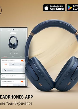 JBL Tour One M3 Award Winning Wireless Over Ear Headphones with ANC 2.0, Hi-Res LDAC Audio,Spatial 360 Sound, 8 Mics - Perfect Calls with Crystal AI,70Hrs Playback, Blue 