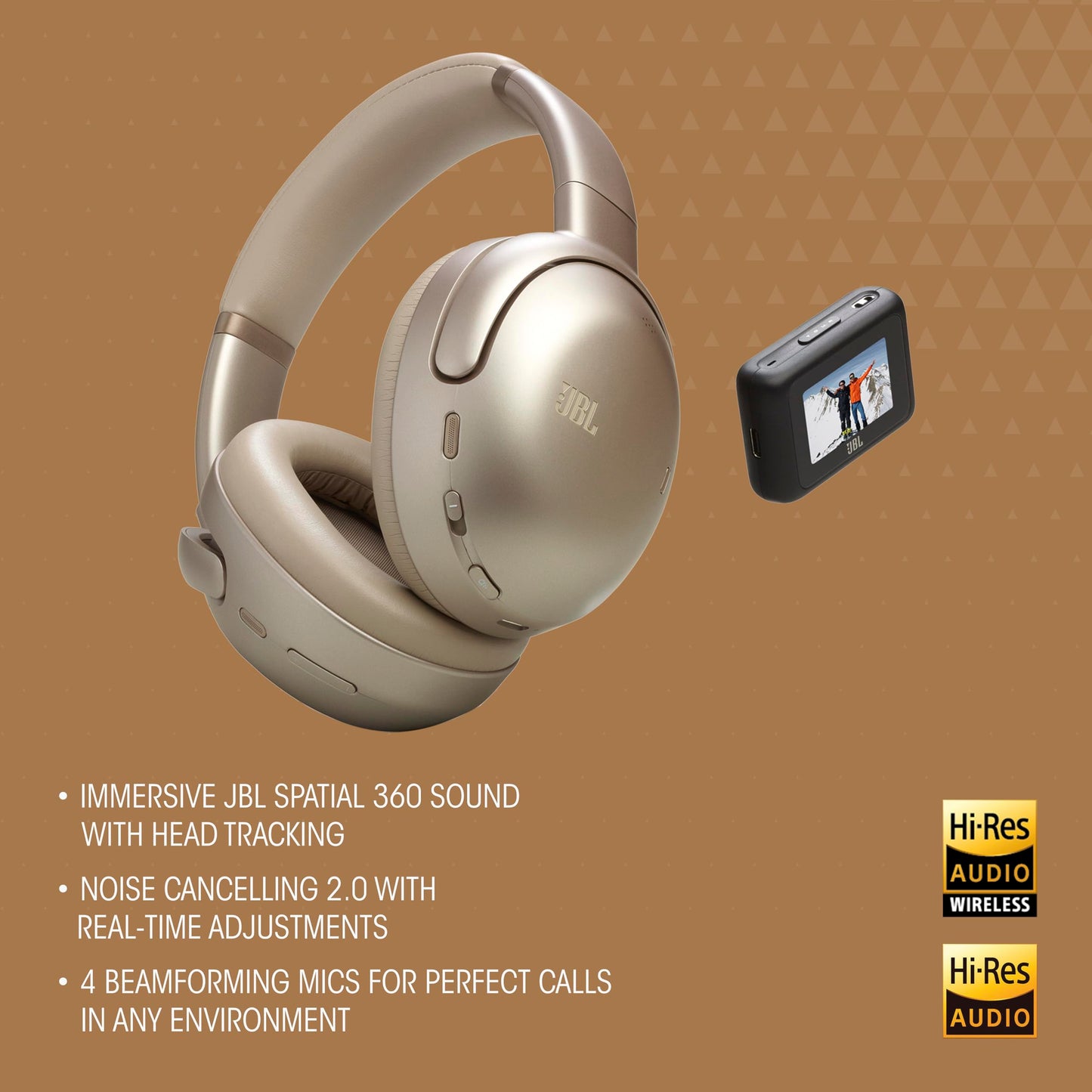 JBL Tour One M3 - Smart Transmitter Wireless Over Ear Headphones with ANC 2.0, Hi-Res LDAC Audio,Spatial 360 Sound, 8 Mics - Perfect Calls with Crystal AI,70Hrs Playback, Black 