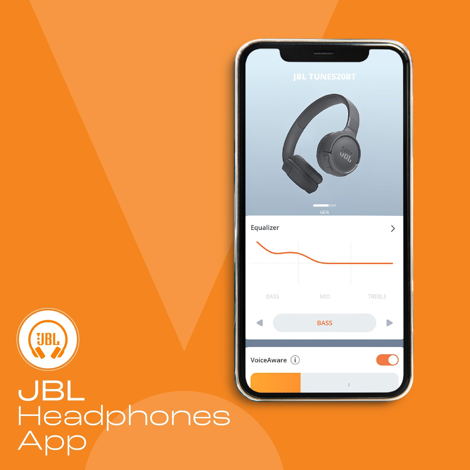 JBL Tune 520BT Wireless Headphones with Mic, Upto 57 Hrs Battery, Pure Bass Sound, Speed Charge, Customizable Bass with Headphones App, Lightweight, Bluetooth 5.3 (Black) 