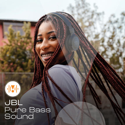 JBL Tune 520BT Wireless Headphones with Mic, Upto 57 Hrs Battery, Pure Bass Sound, Speed Charge, Customizable Bass with Headphones App, Lightweight, Bluetooth 5.3 (Black) 