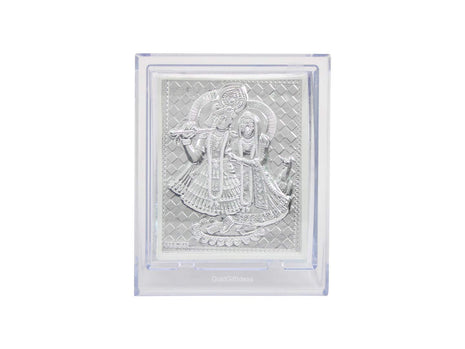 JEWEL FUEL Holi Gift Combo Pack hamper of Silver Holi Pichkari, Bucket, Radha Krishna Frame And Tulsi Plant gift items For Laddu Gopal/Holi gift set 