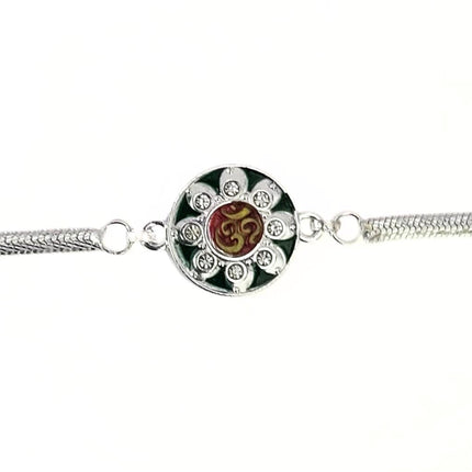 JEWEL FUEL Silver Rakhi for Brother silver rakhi bracelet for brothers Rakhi for brother Silver Rakhi For Brother And Bhabhi Pure Silver Rakhi Silver Rakhis Silver Rakhi Set For Unisex Adult 