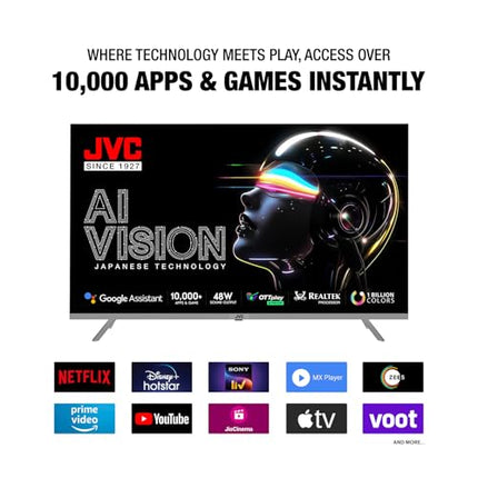 JVC 80 cm (32 inches) AI Vision Series QLED Android TV LT-32NQ3165C (Titanium Grey) 