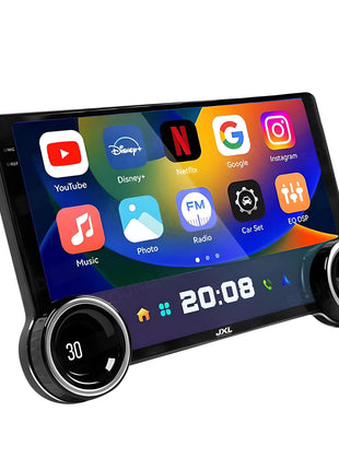 JXL (New Launch) Dual Knob 10.1 Inch 2K FHD Bluetooth Car Android Player/ TS10/Andoid Auto/Apple Car Play/ 4GB/32 GB ROM/AHD Camera 