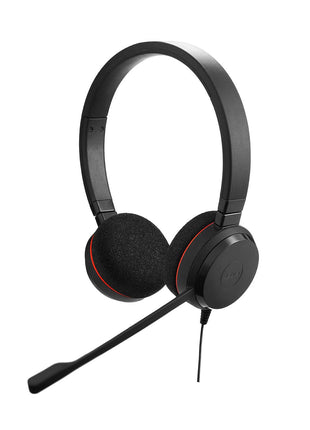 Jabra Gn Netcom Evolve 20 Uc Duo Ms Optimized, USB Wired On Ear Headphones with Mic, Multicolor 