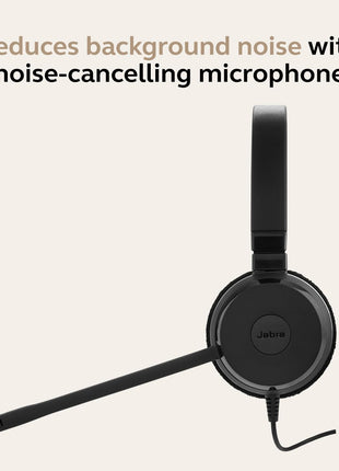 Jabra Gn Netcom Evolve 20 Uc Duo Ms Optimized, USB Wired On Ear Headphones with Mic, Multicolor 